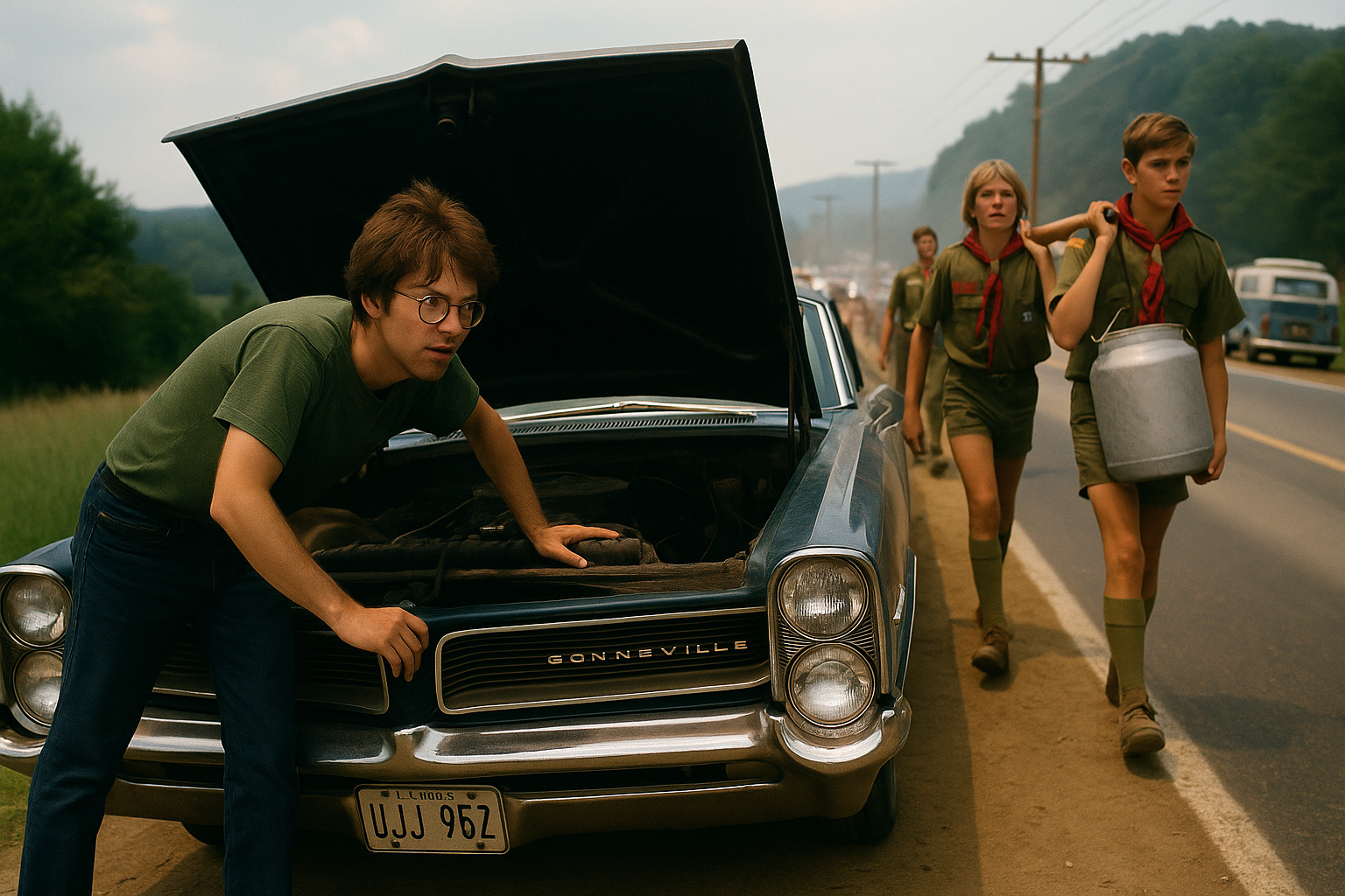 A sea of people stretching out from the Woodstock stage